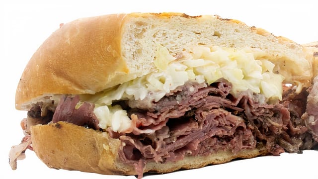 Hot Pastrami & Swiss Sandwich (Toasted).